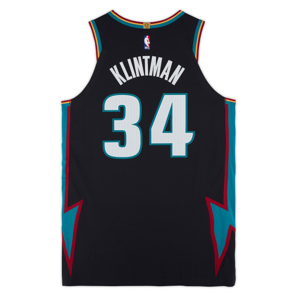 Bobi Klintman Detroit Pistons Fanatics Authentic Player-Issued #34 Black Nike City Edition Jersey from the 2025-26 NBA Season - Size 52+4