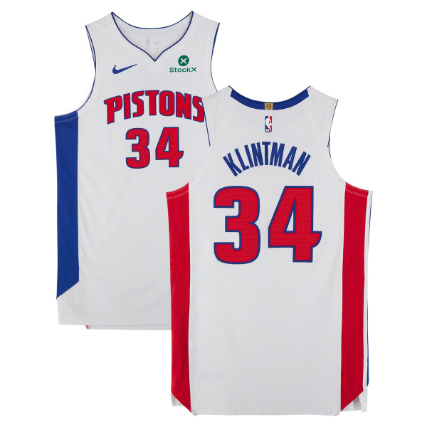 Bobi Klintman Detroit Pistons Fanatics Authentic Player-Issued #34 White Nike Jersey from the 2025-26 NBA Season - Size 50+4
