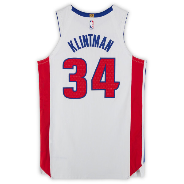 Bobi Klintman Detroit Pistons Fanatics Authentic Player-Issued #34 White Nike Jersey from the 2025-26 NBA Season - Size 50+4