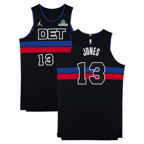 Isaac Jones Detroit Pistons Fanatics Authentic Player-Issued #13 Black Jordan Brand Jersey from the 2025-26 NBA Season - Size 52+6