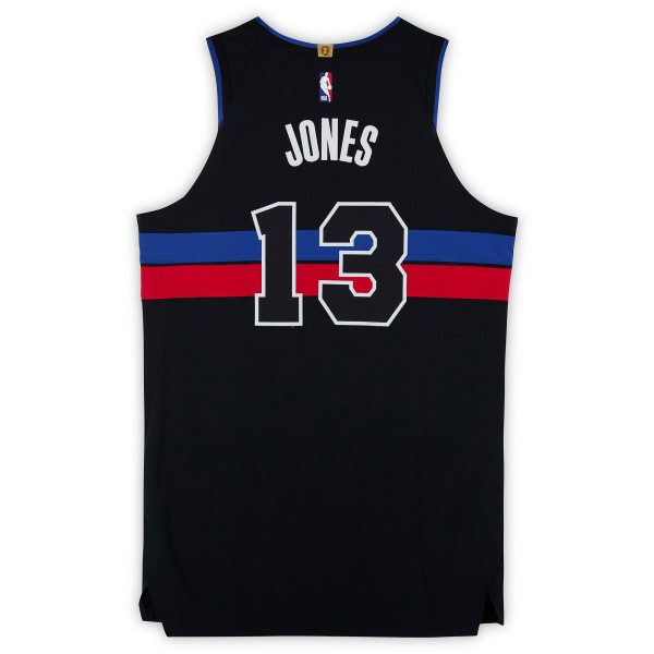 Isaac Jones Detroit Pistons Fanatics Authentic Player-Issued #13 Black Jordan Brand Jersey from the 2025-26 NBA Season - Size 52+6