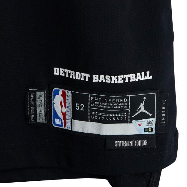 Isaac Jones Detroit Pistons Fanatics Authentic Player-Issued #13 Black Jordan Brand Jersey from the 2025-26 NBA Season - Size 52+6