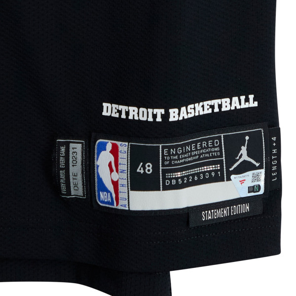Wendell Moore Jr. Detroit Pistons Fanatics Authentic Player-Issued #14 Black Jordan Brand Jersey from the 2025-26 NBA Season - Size 48+4