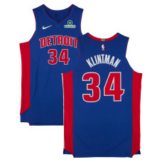 Bobi Klintman Detroit Pistons Fanatics Authentic Player-Issued #34 Blue Nike Jersey from the 2025-26 NBA Season - Size 50+4