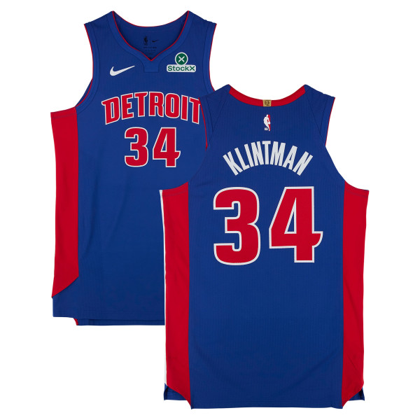 Bobi Klintman Detroit Pistons Fanatics Authentic Player-Issued #34 Blue Nike Jersey from the 2025-26 NBA Season - Size 50+4