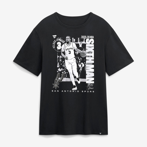 Футболка San Antonio Spurs Keldon Johnson Black 2025-26 NBA Sixth Man Legacy