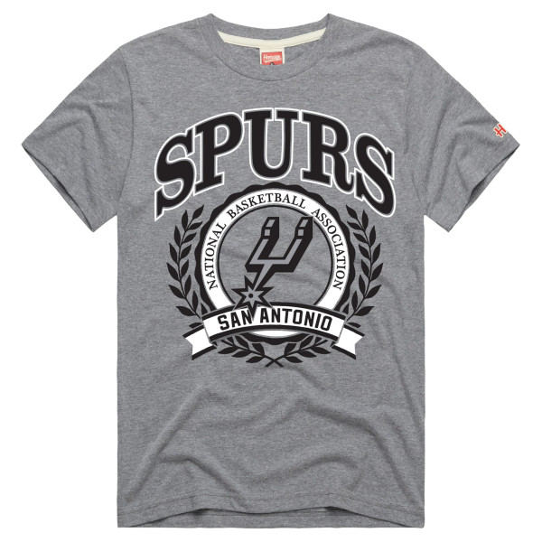 Футболка Unisex San Antonio Spurs Homage Gray Crest Tri-Blend