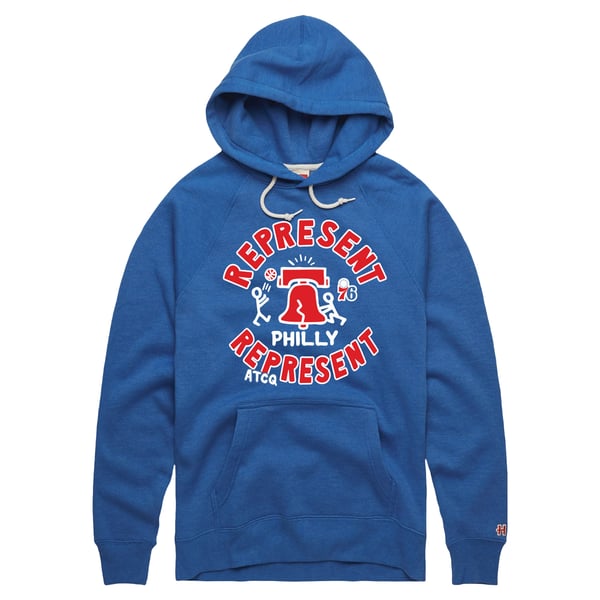 Толстовка Unisex Philadelphia 76ers Homage x A Tribe Called Quest Royal Represent Tri-Blend