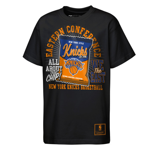 Подростковая New York Knicks Mitchell & Ness Black All About the Chip Premium T-Shirt