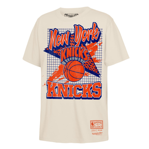 Подростковая New York Knicks Mitchell & Ness Natural Hardwood Classics Retro Vibe T-Shirt