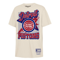 Подростковая Detroit Pistons Mitchell & Ness Natural Hardwood Classics Retro Vibe T-Shirt