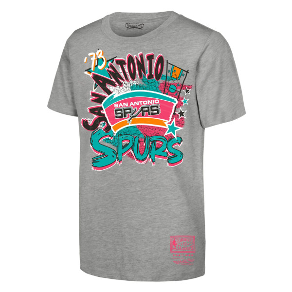 Футболка Preschool San Antonio Spurs Mitchell & Ness Heather Gray Play by Play