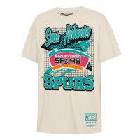 Футболка Preschool San Antonio Spurs Mitchell & Ness Natural Retro Wizard