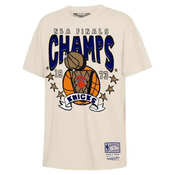 Футболка для малыша New York Knicks Mitchell & Ness Natural 2026 NBA Finals Champions Retro