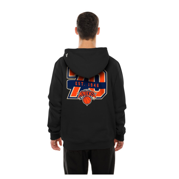 Толстовка New York Knicks New Era Black Front Back Logo
