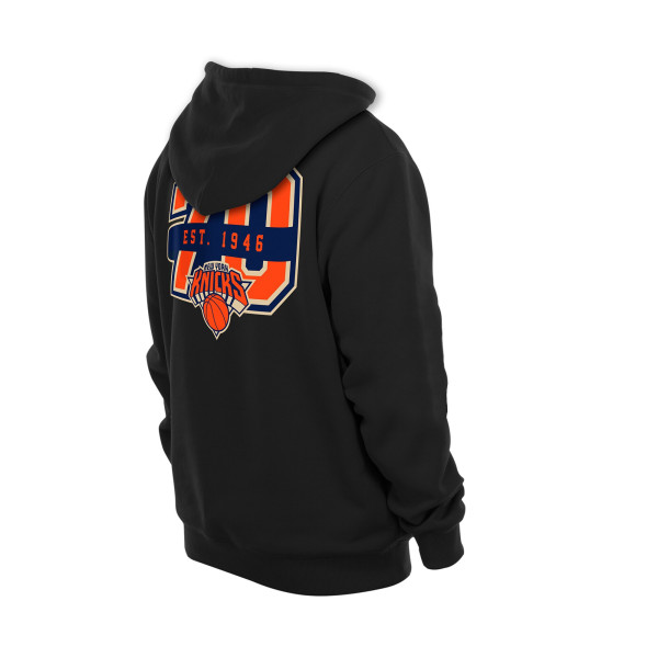 Толстовка New York Knicks New Era Black Front Back Logo