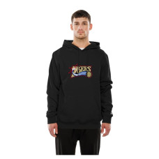 Толстовка Philadelphia 76ers New Era Black Front Back Logo