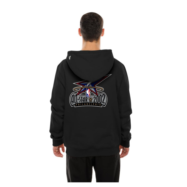 Толстовка Philadelphia 76ers New Era Black Front Back Logo