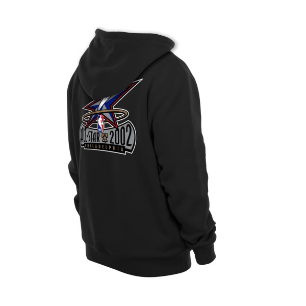 Толстовка Philadelphia 76ers New Era Black Front Back Logo