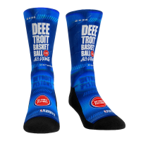 Подростковая Detroit Pistons Rock Em Socks 2026 NBA Playoffs Slogan Crew Socks