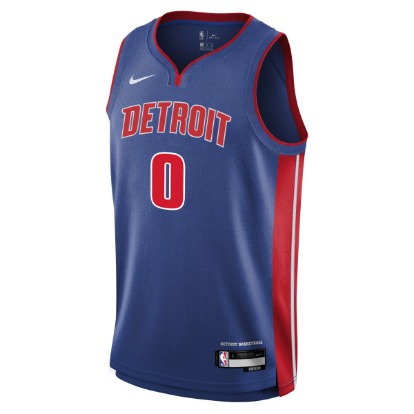 Подростковая Detroit Pistons Jalen Duren Nike Blue Swingman Jersey - Icon Edition