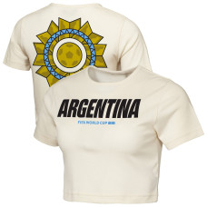 Женская Футболка Argentina Outerstuff FIFA World Cup 2026 Elote Squad Cropped - Natural