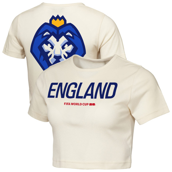 Женская Футболка England Outerstuff FIFA World Cup 2026 Elote Squad Cropped - Natural