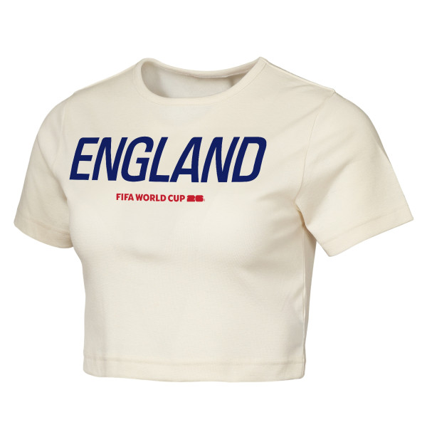 Женская Футболка England Outerstuff FIFA World Cup 2026 Elote Squad Cropped - Natural