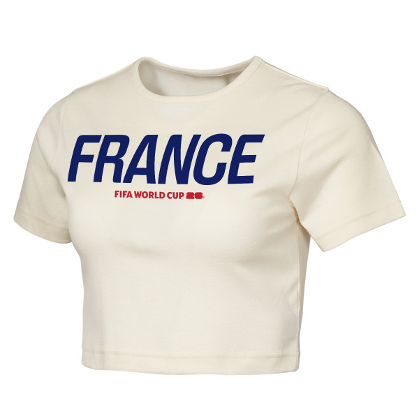 Женская Футболка France Outerstuff FIFA World Cup 2026 Elote Squad Cropped - Natural