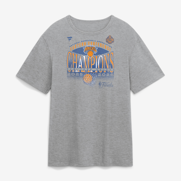 Футболка New York Knicks Gray 2026 NBA Eastern Conference Champions Heritage