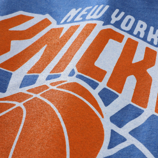 Футболка Unisex New York Knicks Homage Blue Logo Tri-Blend