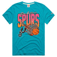 Футболка Unisex San Antonio Spurs Homage Teal On Fire Tri-Blend