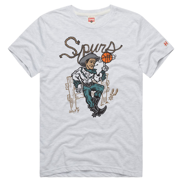 Футболка Unisex San Antonio Spurs Homage Ash Cowboy Tri-Blend