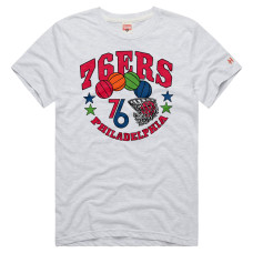 Футболка Unisex Philadelphia 76ers Homage Ash 2024 City Edition Tri-Blend
