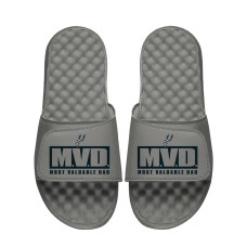 Unisex San Antonio Spurs ISlide Gray Most Valuable Dad Slide Sandals