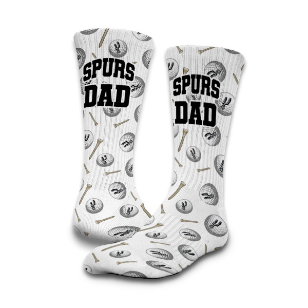 Unisex San Antonio Spurs ISlide Golf Dad Socks & Slide Sandals Bundle