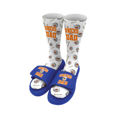 Unisex New York Knicks ISlide Golf Dad Socks & Slide Sandals Bundle