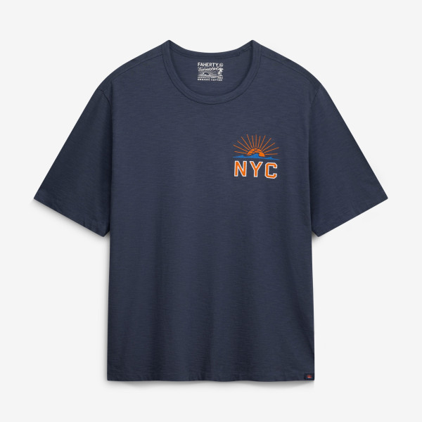 Футболка New York Knicks FAHERTY Navy Sunwashed