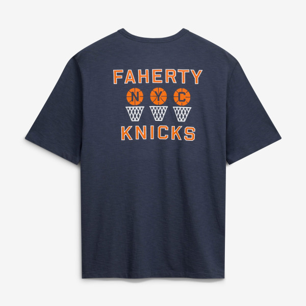Футболка New York Knicks FAHERTY Navy Sunwashed