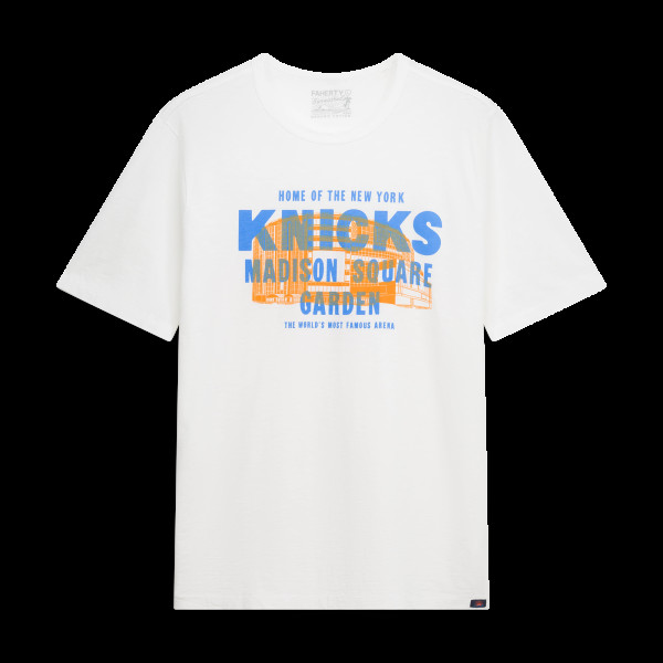 Футболка New York Knicks FAHERTY White Madison Square Garden Sunwashed