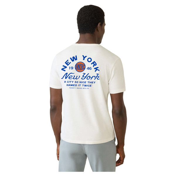 Футболка New York Knicks White So Nice They Named It Twice Sunwashed