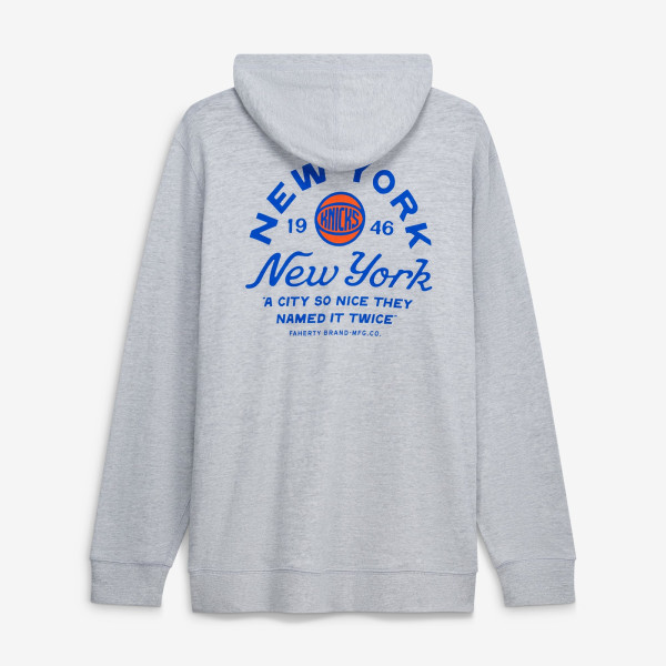 Толстовка New York Knicks FAHERTY Heather Gray Sunwashed Slub Lightweight