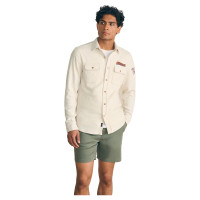 New York Knicks Cream Legend Sweater Button-Up Shirt