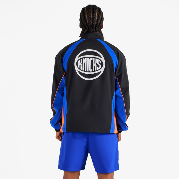 Куртка Malbon Golf x New York Knicks Black Baseline Raglan Quarter-Zip