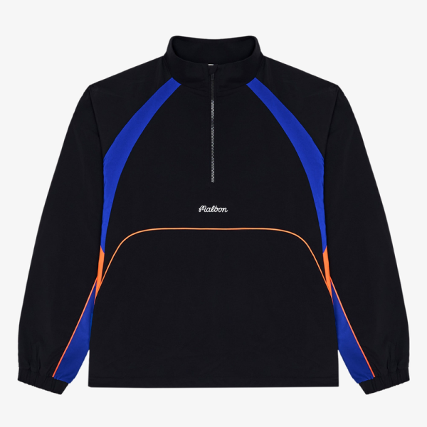 Куртка Malbon Golf x New York Knicks Black Baseline Raglan Quarter-Zip