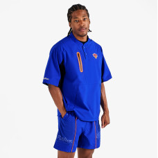 Malbon Golf x New York Knicks Blue Rucker Blade Button-Up Short Sleeve Windshirt