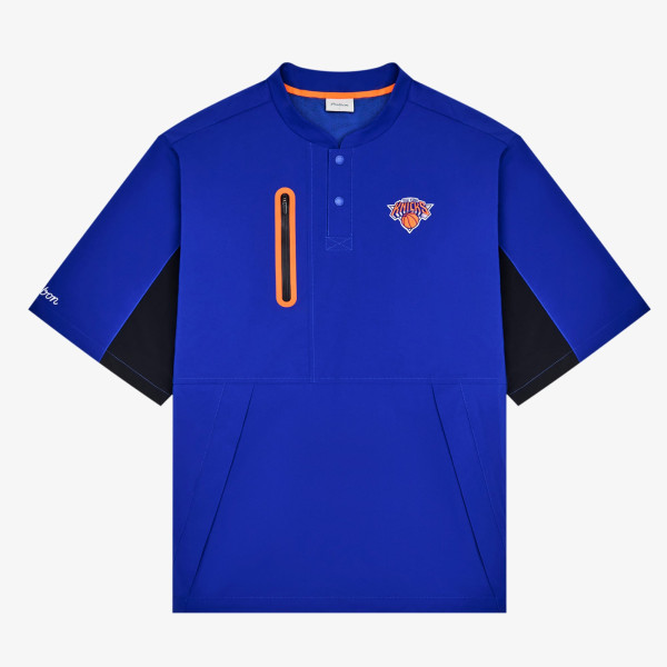 Malbon Golf x New York Knicks Blue Rucker Blade Button-Up Short Sleeve Windshirt