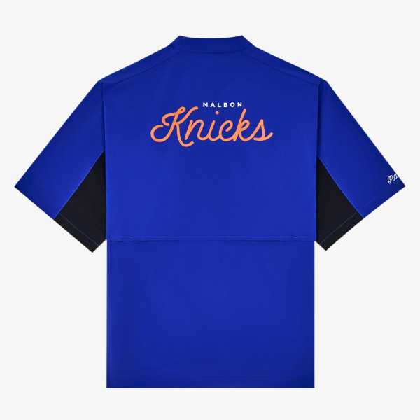 Malbon Golf x New York Knicks Blue Rucker Blade Button-Up Short Sleeve Windshirt