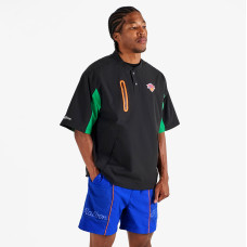 Malbon Golf x New York Knicks Black Rucker Blade Button-Up Short Sleeve Windshirt