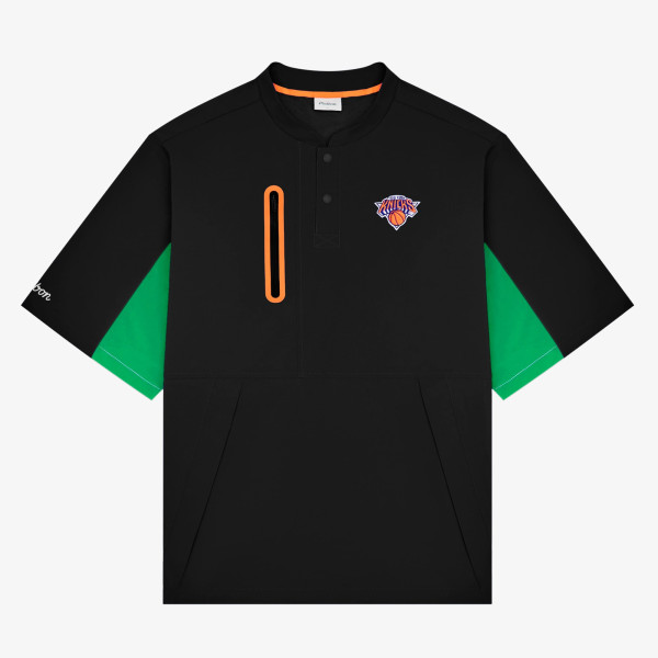 Malbon Golf x New York Knicks Black Rucker Blade Button-Up Short Sleeve Windshirt